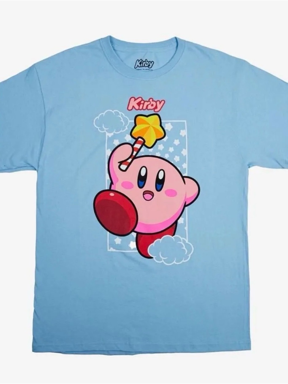 Official Kirby Light Blue Unisex Graphic T-Shirt